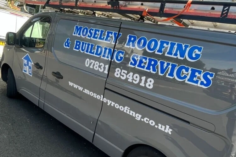 Moseley Roofing work van in Birmingham